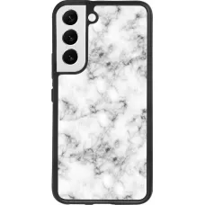 Coque Samsung Galaxy S22 - Silicone rigide noir Marble 01