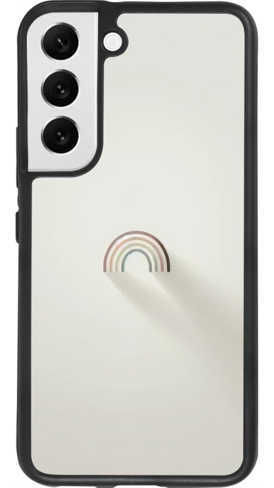 Samsung Galaxy S22 Case Hülle - Silikon schwarz Mini Regenbogen Minimal