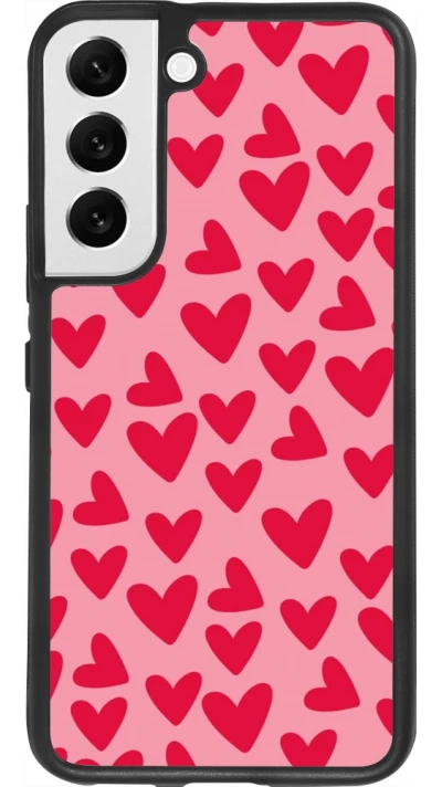 Samsung Galaxy S22 Case Hülle - Silikon schwarz Mom 2024 kleine Herzen