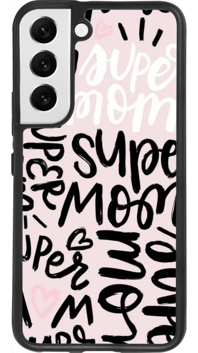 Samsung Galaxy S22 Case Hülle - Silikon schwarz Mom 2024 Super mom