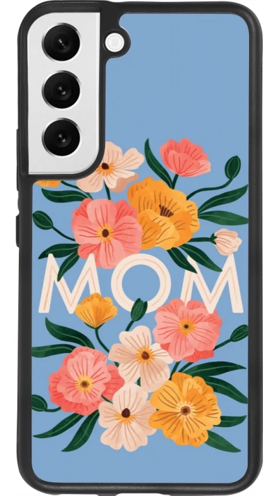 Samsung Galaxy S22 Case Hülle - Silikon schwarz Mom 2026 Flowers