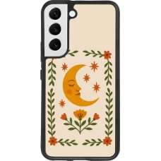 Coque Samsung Galaxy S22 - Silicone rigide noir Half moon stamp 2026