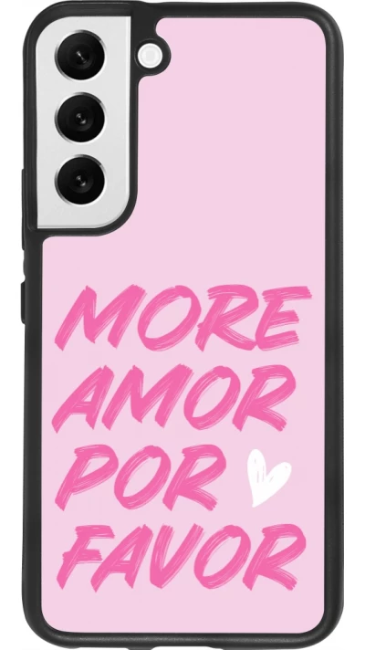 Samsung Galaxy S22 Case Hülle - Silikon schwarz More amor porfavor