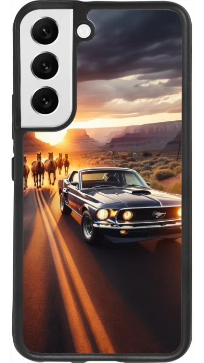 Samsung Galaxy S22 Case Hülle - Silikon schwarz Mustang 69 Grand Canyon