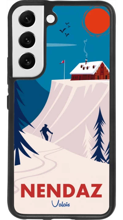 Samsung Galaxy S22 Case Hülle - Silikon schwarz Nendaz Cabane Ski