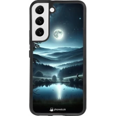 Samsung Galaxy S22 Case Hülle - Silikon schwarz Ansicht des Nachthimmels