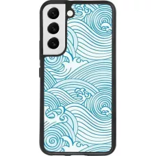 Hülle Samsung Galaxy S22 - Silikon schwarz Ocean Waves