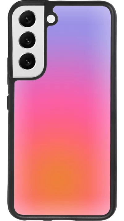 Samsung Galaxy S22 Case Hülle - Silikon schwarz Orange Pink Blue Gradient