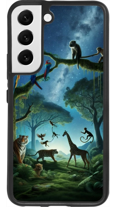 Samsung Galaxy S22 Case Hülle - Silikon schwarz Paradies der exotischen Tiere