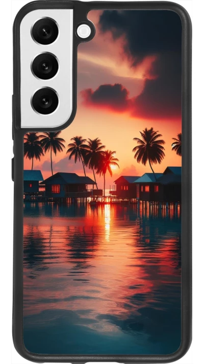 Samsung Galaxy S22 Case Hülle - Silikon schwarz Paradies Malediven