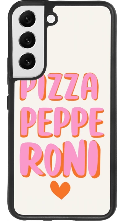 Samsung Galaxy S22 Case Hülle - Silikon schwarz Pizza pepperoni 2026