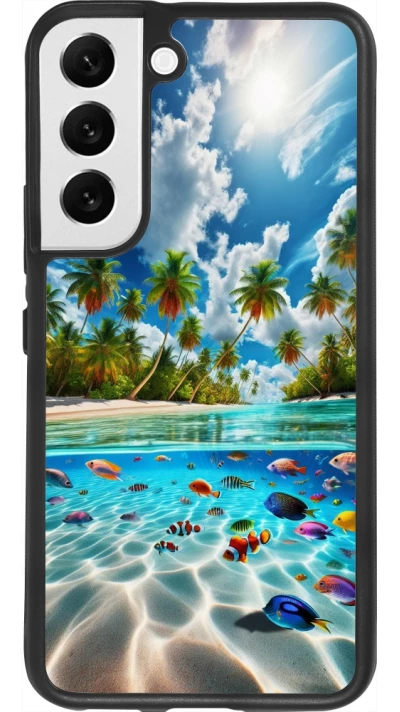 Samsung Galaxy S22 Case Hülle - Silikon schwarz Strandparadies
