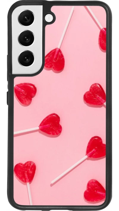 Samsung Galaxy S22 Case Hülle - Silikon schwarz Saint Valentines Day 26 Lollipop