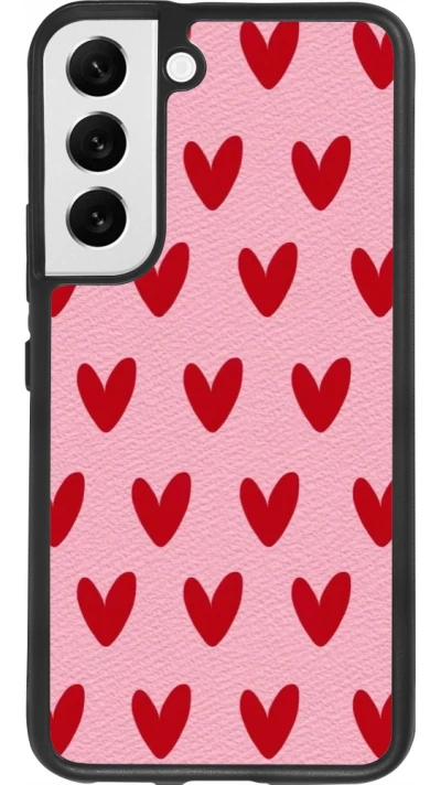 Samsung Galaxy S22 Case Hülle - Silikon schwarz Saint Valentines Day 26 Pattern heart