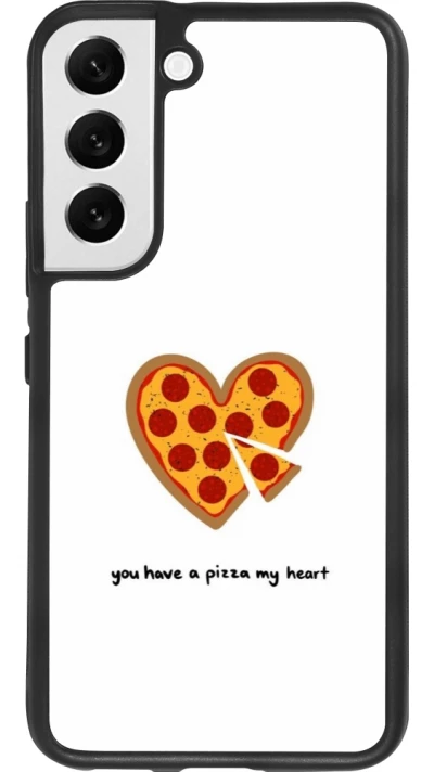 Samsung Galaxy S22 Case Hülle - Silikon schwarz Saint Valentines Day 26 You have my pizza heart