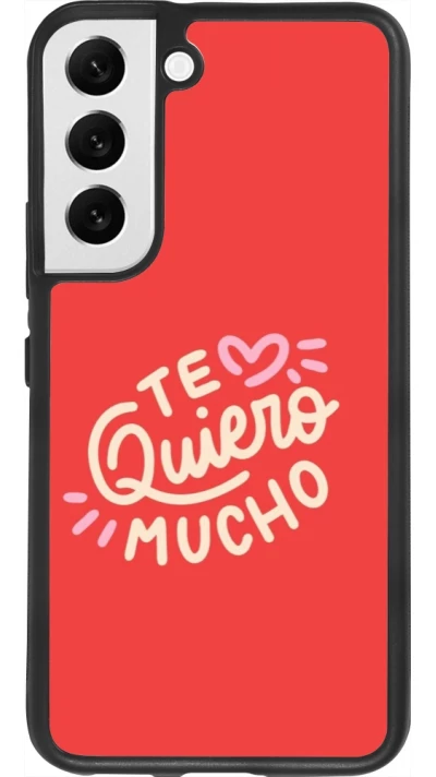 Samsung Galaxy S22 Case Hülle - Silikon schwarz Saint Valentines Day 26 Te quiero mucho