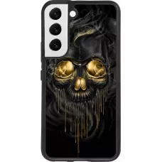 Coque Samsung Galaxy S22 - Silicone rigide noir Skull 02