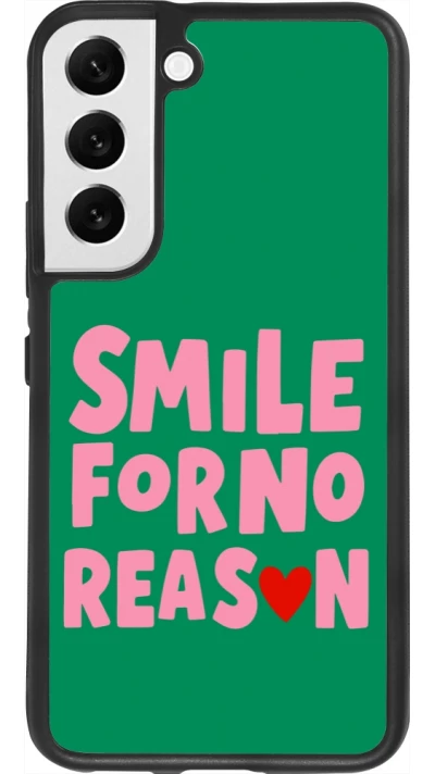 Samsung Galaxy S22 Case Hülle - Silikon schwarz Smile for no reason 2026