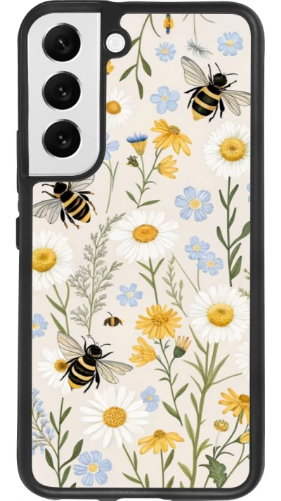 Samsung Galaxy S22 Case Hülle - Silikon schwarz Pattern bees Spring 2026