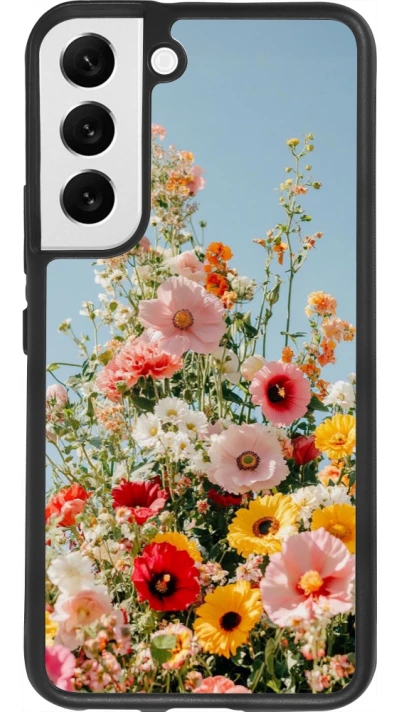 Samsung Galaxy S22 Case Hülle - Silikon schwarz Spring flowers Spring 2026