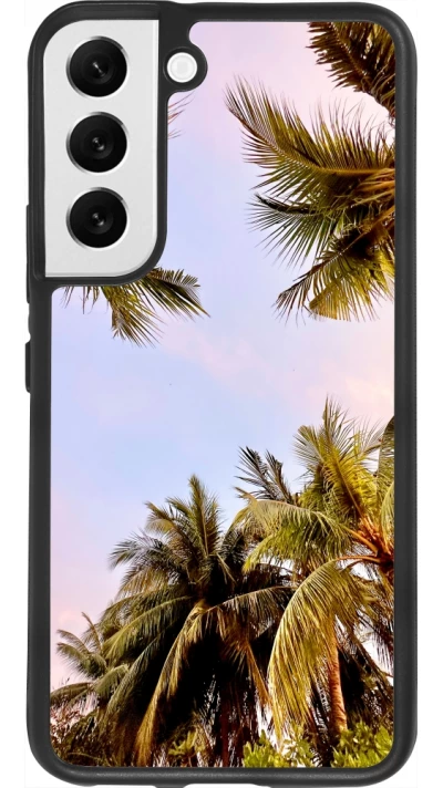 Samsung Galaxy S22 Case Hülle - Silikon schwarz Summer 2023 palm tree vibe