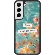 Coque Samsung Galaxy S22 - Silicone rigide noir Summer 2025 Grow with the flow