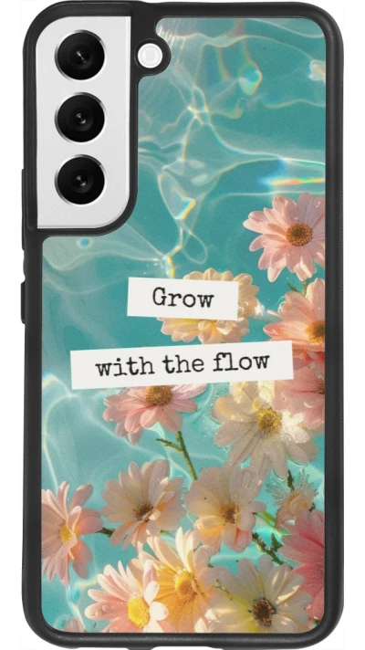 Samsung Galaxy S22 Case Hülle - Silikon schwarz Summer 2025 Grow with the flow