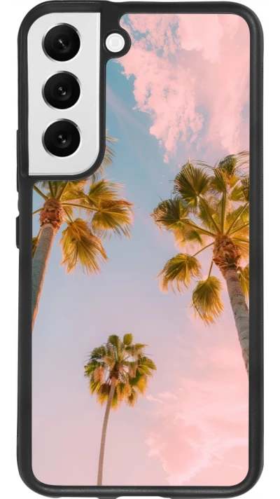 Samsung Galaxy S22 Case Hülle - Silikon schwarz Summer 2025 Palmiers