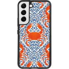 Coque Samsung Galaxy S22 - Silicone rigide noir Crabs and pearls Summer 2026