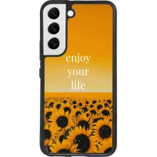 Samsung Galaxy S22 Case Hülle - Silikon schwarz Summer 2026 Enjoy your life