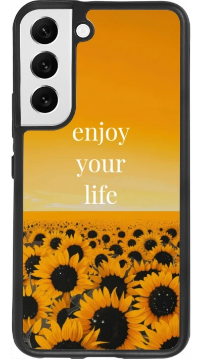 Samsung Galaxy S22 Case Hülle - Silikon schwarz Summer 2026 Enjoy your life