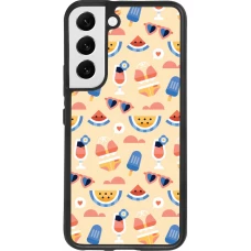 Coque Samsung Galaxy S22 - Silicone rigide noir Pattern Summer 2026