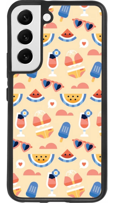 Samsung Galaxy S22 Case Hülle - Silikon schwarz Pattern Summer 2026