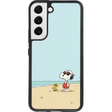 Samsung Galaxy S22 Case Hülle - Silikon schwarz Snoopy on the beach Summer 2026