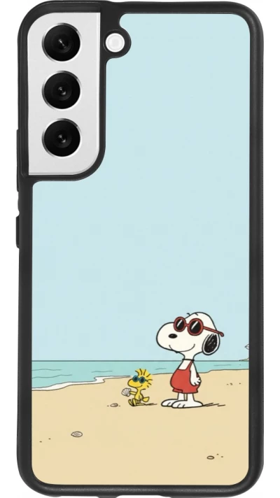 Samsung Galaxy S22 Case Hülle - Silikon schwarz Snoopy on the beach Summer 2026