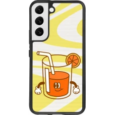 Coque Samsung Galaxy S22 - Silicone rigide noir Summer drink 2026