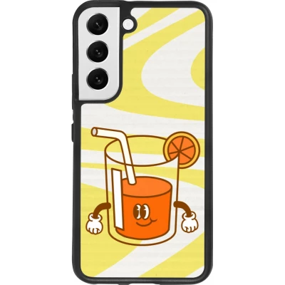 Coque Samsung Galaxy S22 - Silicone rigide noir Summer drink 2026