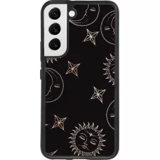 Coque Samsung Galaxy S22 - Silicone rigide noir Suns and Moons