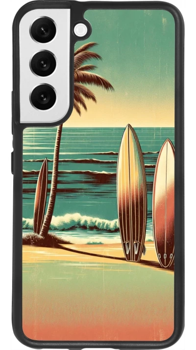 Samsung Galaxy S22 Case Hülle - Silikon schwarz Surf Paradise