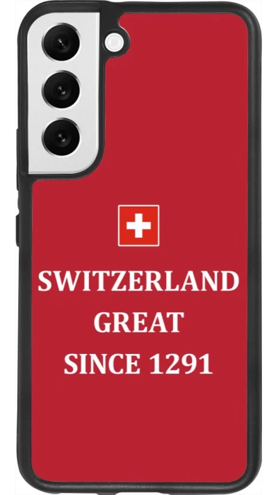 Samsung Galaxy S22 Case Hülle - Silikon schwarz Switzerland Great Since 1291