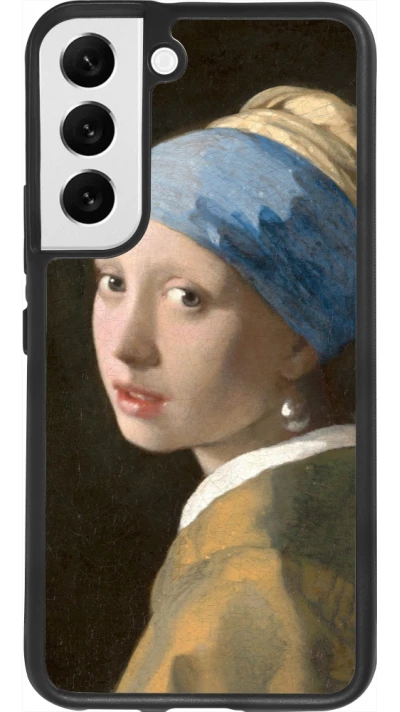 Samsung Galaxy S22 Case Hülle - Silikon schwarz Kunstbild - Das Mädchen mit dem Perlenohrring - Jan Vermeer