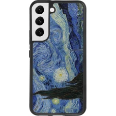 Coque Samsung Galaxy S22 - Silicone rigide noir Tableau art - La Nuit étoilée - Van Gogh