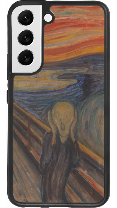 Samsung Galaxy S22 Case Hülle - Silikon schwarz Kunstbild - Der Schrei - Edvard Munch