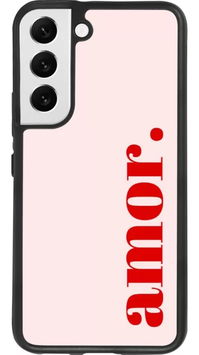 Samsung Galaxy S22 Case Hülle - Silikon schwarz Valentine 2024 amor