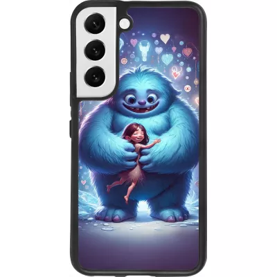 Coque Samsung Galaxy S22 - Silicone rigide noir Valentine 2024 Fluffy Love