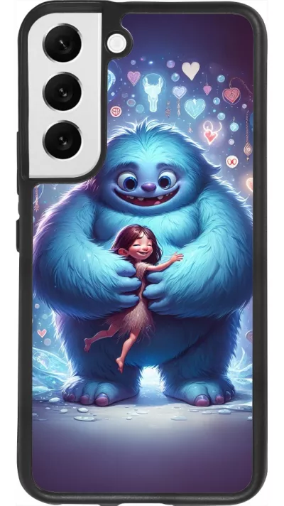 Samsung Galaxy S22 Case Hülle - Silikon schwarz Valentin 2024 Flauschige Liebe