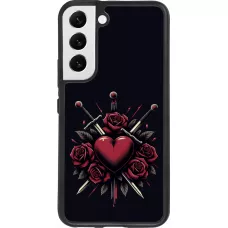Coque Samsung Galaxy S22 - Silicone rigide noir Valentine 2024 gothic love