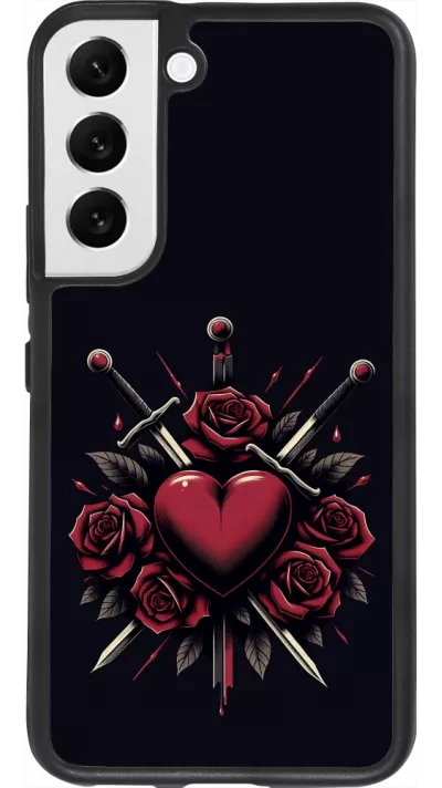 Samsung Galaxy S22 Case Hülle - Silikon schwarz Valentine 2024 gothic love