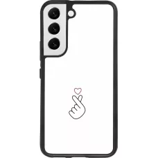 Coque Samsung Galaxy S22 - Silicone rigide noir Valentine 2024 heart by Millennials