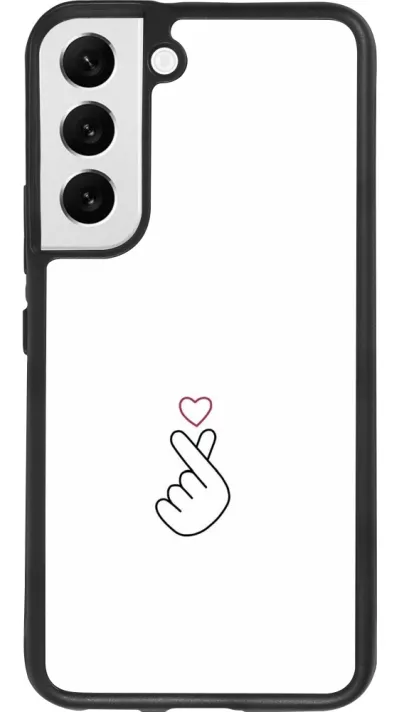 Samsung Galaxy S22 Case Hülle - Silikon schwarz Valentine 2024 heart by Millennials